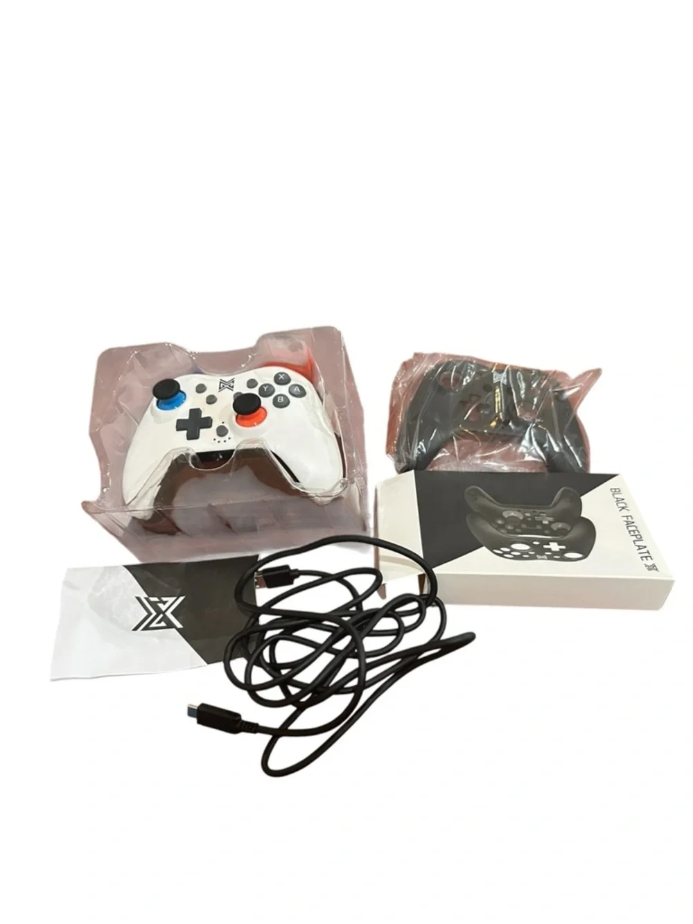 SwitchPlate Wireless Controller - White with Red & Blue Accents